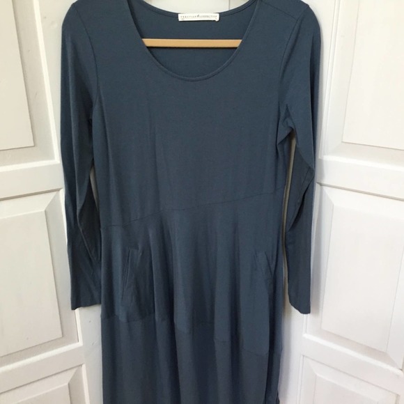 Peruvian Connection Blue Long Sleeve Dress - Picture 4 of 16